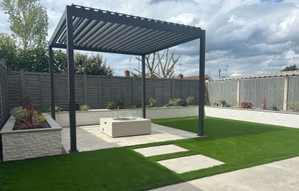 sloped garden