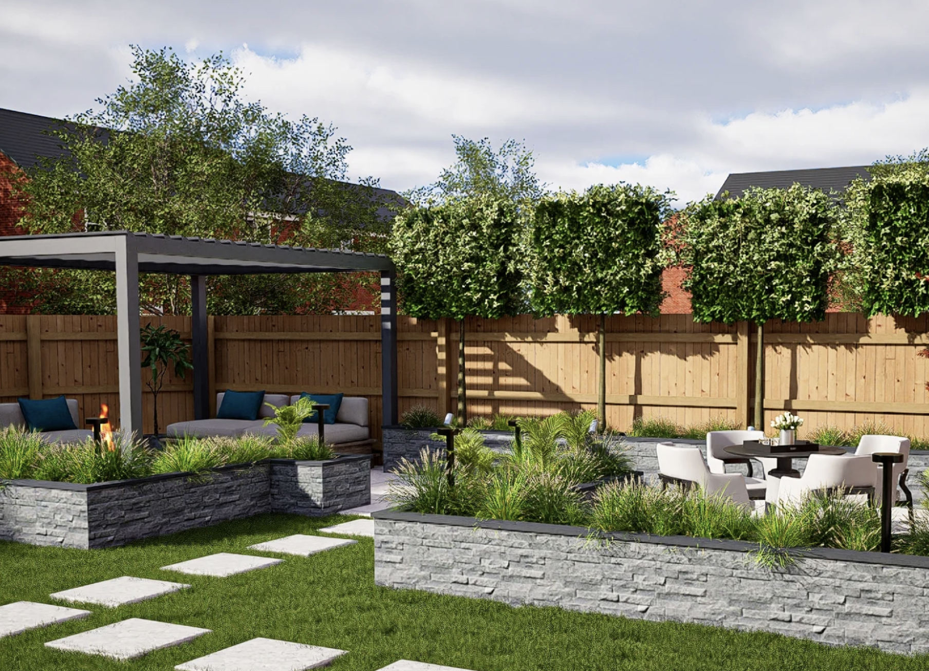 narrow garden design